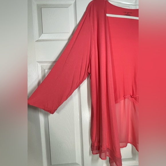 Lane Bryant Women’s Plus Size 3/4” Sleeve‎ Cardigan with Sheer Detail Size 18/20 - Picture 2 of 5